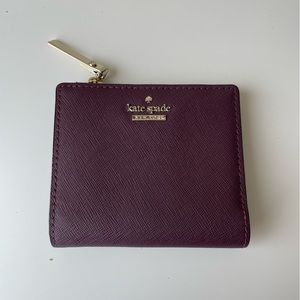 Kate Spade Plum Small Bifold Wallet